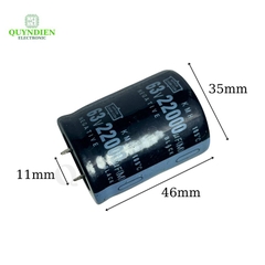 Tụ Lọc Nguồn Đen 22000uF 63V – Kích Thước 46mmx35mm