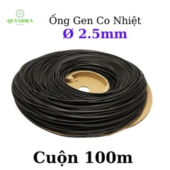 Gen co nhiệt size 2.5mm màu đen