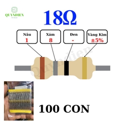 Điện trở Đài Loan 1/4W - 18R