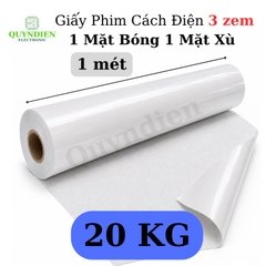 Giấy Phim Cách Điện Trắng 1 Mặt Bóng 1 Mặt Xù Dày 0.3mm