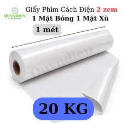 Giấy Phim Cách Điện Trắng 1 Mặt Bóng 1 Mặt Xù Dày 0.2mm