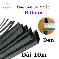 Gen co nhiệt size 6mm màu đen