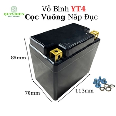 Vỏ Bình Đề Xe Máy YT4 Cọc Vuông Nắp Đục