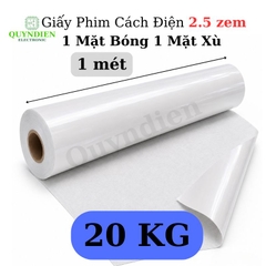 Giấy Phim Cách Điện Trắng 1 Mặt Bóng 1 Mặt Xù Dày 0.25mm