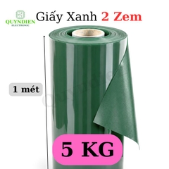 Giấy Xanh Cách Điện 1 Mặt Bóng 1 Mặt Xù Dày 0.2mm