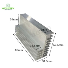 Nhôm tản nhiệt 2 tầng 10 cánh dài 85x58x32mm