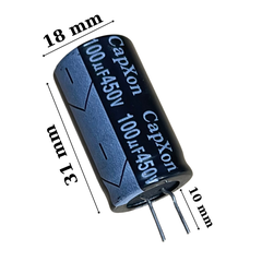 Tụ lộc nguồn 100uf 450V mới 100% chân mềm