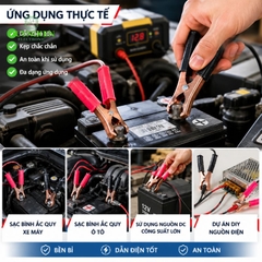 Kẹp Bình Ắc Quy 75A Mạ Đồng Đỏ Đen