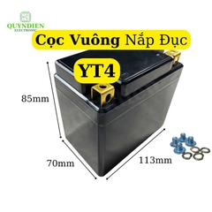 Vỏ Bình Đề Xe Máy YT4 Cọc Vuông Nắp Đục