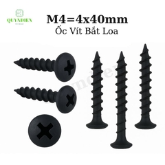 Ốc Vít Nhọn M4x40 Bắt Thùng Loa Ren Thưa Taiwan dài 40mm-Túi 100g