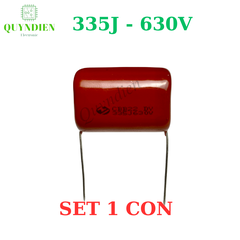 Tụ Kẹo Nâu Đỏ CBB22 335J 630V