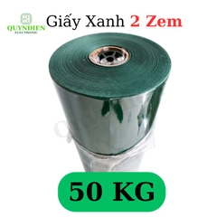 Giấy Cách Điện Xanh 1 Mặt Bóng 1 Mặt Xù Khổ 1 Mét Dày 0.2mm
