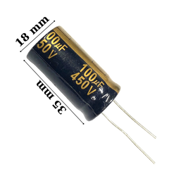 Tụ lộc nguồn 100uf 450V mới 100% chân mềm