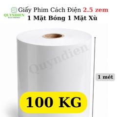 Giấy Phim Cách Điện Trắng 1 Mặt Bóng 1 Mặt Xù Dày 0.25mm