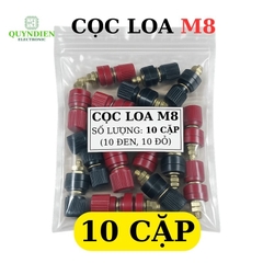 Cặp Jack loa JS555 Cọc Đồng NẮP NHỰA Đỏ Đen trục 8mm