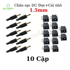 Jack, Giắc sạc DC 1.5mm Loại nhỏ (Đực + Cái)