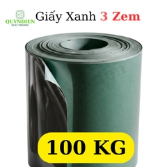 Giấy Cách Điện Xanh 1 Mặt Bóng 1 Mặt Xù Khổ 1 Mét Dày 0.3mm
