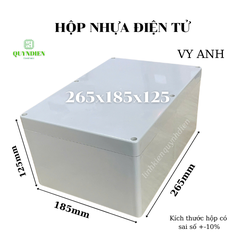 Hộp Nhựa Vy Anh 265x185x125mm Màu Trắng Nắp Đục