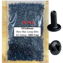 Ốc vít ren mịn M3 đầu long đền 3x8mm VN