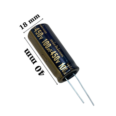 Tụ lộc nguồn 100uf 450V mới 100% chân mềm