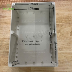 Hộp Nhựa Vy Anh 265x185x95mm Màu Đen Nắp Trong