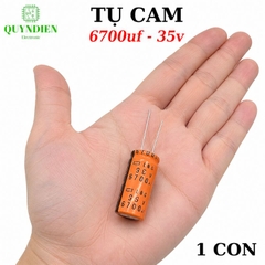 Tụ lộc nguồn LBG 6700uF 35V màu CAM chân mềm (18x40mm)