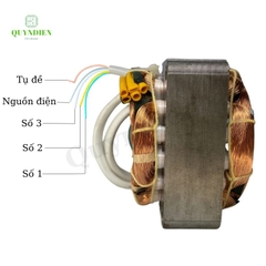 Stator quạt gió B3 B4 B5 dây đồng-đường kính 46mm