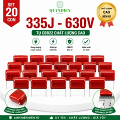 Tụ kẹo Nâu đỏ CBB22 335J 630V