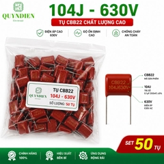 Tụ Kẹo Nâu Đỏ CBB21 104J 630V
