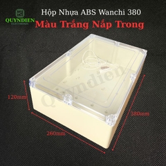 Hộp Nhựa ABS WANCHI 380x260x120mm Màu Trắng Nắp Trong