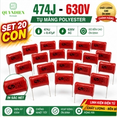Tụ Kẹo Nâu Đỏ CBB22 474J 630V