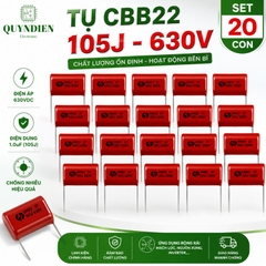 Tụ Kẹo Nâu Đỏ CBB22 105J-630V