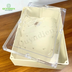 Hộp Nhựa ABS WANCHI 380x260x120mm Màu Trắng Nắp Trong