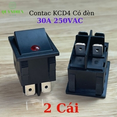 Công Tắc Bập Bênh 4 Chân KCD4 30A 125/250VAC Đen