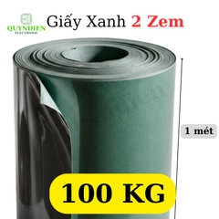 Giấy Xanh Cách Điện 1 Mặt Bóng 1 Mặt Xù Dày 0.2mm