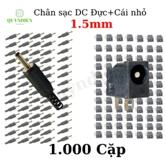 Jack, Giắc sạc DC 1.5mm Loại nhỏ (Đực + Cái)