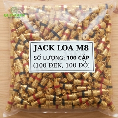 Cọc Đồng M8 Trục 8mm Đỏ Đen
