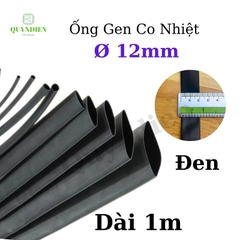 Gen co nhiệt size 12mm màu đen