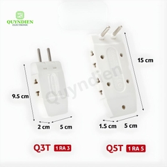 Ổ Cắm Chia Điện Xoay 180 Độ 2200W Q3T Q5T