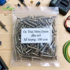 Ốc Vít Thái Ren Xoắn Đầu Col M4x15mm