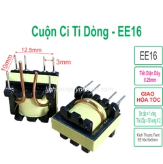 Biến áp cách ly EE16 , cuộn ci ti dòng (Dây Đồng 0.25mm)