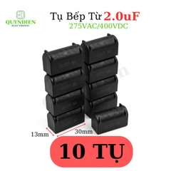 Tụ Bếp Từ 2uF 275VAC/400VDC Màu Đen Đứng