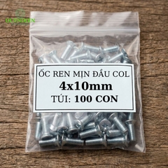 Ốc Vít M4x10mm Ren Mịn, Đầu Col