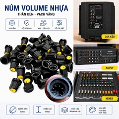Núm Vặn Volume Nhựa Màu Vàng Trục Hoa Mai