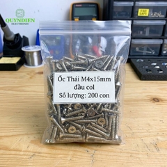 Ốc Vít Thái Ren Xoắn Đầu Col M4x15mm