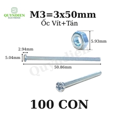 Ốc Vít Tán M3x50mm (Túi 250g) Khoảng 90 Con
