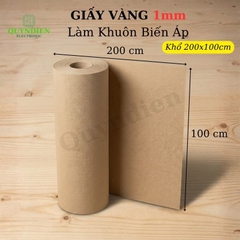 Giấy Cách Điện Làm Khuôn Biến Áp Dày 1mm Màu Vàng