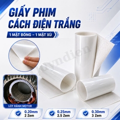 Giấy Phim Cách Điện 1 Mặt Bóng 1 Mặt Xù Dày 0.3mm