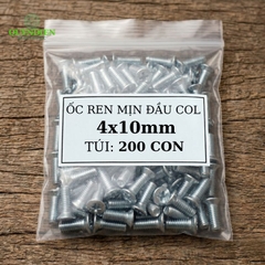 Ốc Vít M4x10mm Ren Mịn, Đầu Col