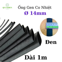 Gen co nhiệt size 14mm màu đen